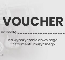Voucher na wypożyczenie instrumentu muzycznego.